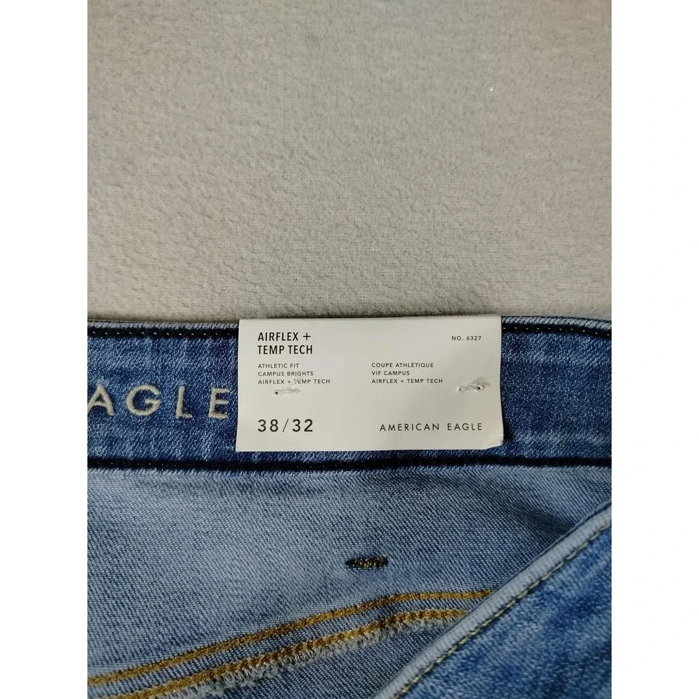 American Eagle Airflex+ Temp Tech Jeans Mens 38 Light Blue Athletic Tapered